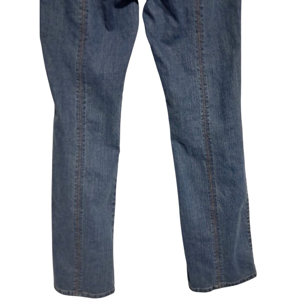 Y2K DKNY Jeans Womens Flared Denim Pants W/ Front Slits Size 9 Blue Cotton Blend - Picture 8 of 12